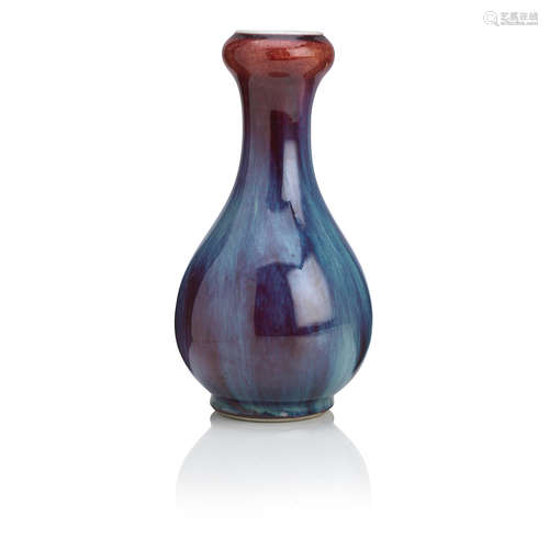 A flambé bottle vase