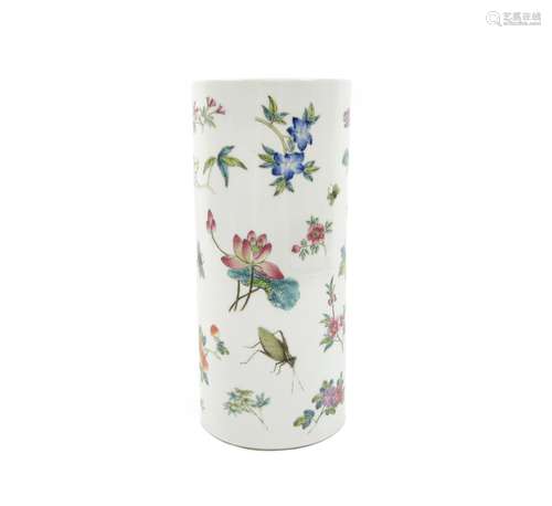 Early 20th century A famille rose sleeve vase