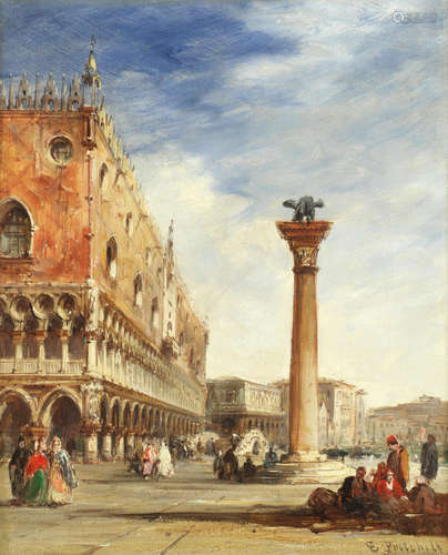 Edward Pritchett(British, 1828-1864) View of the Doge's palace, Venice