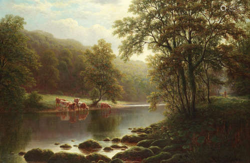 William Mellor(British, 1851-1931) On the Wharfe, Bolton Woods, Yorkshire