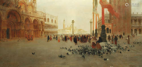 Clara Montalba(British, 1842-1929) St Mark's Square, Venice