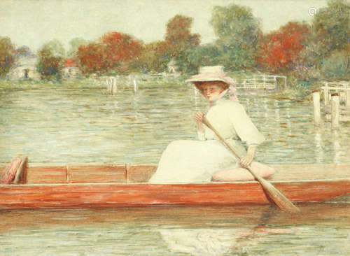 Mortimer Luddington Menpes, RI, RBA, RE(British, 1855-1938) Pangbourne from the Swan Hotel