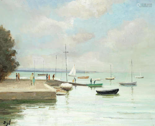 Marcel Dyf(French, 1899-1985) Cale du Logéo (Marine en Bretagne)