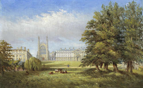 Victoria S Colkett(British, born 1840) Clare and King's Colleges, Cambridge