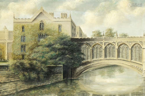 D. Newman(British, 20th Century) Bridge of Sighs, St John's