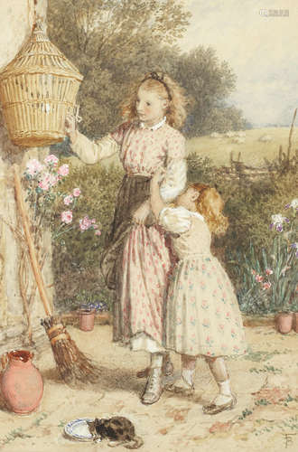 Myles Birket Foster, RWS(British, 1825-1899) The pet bird