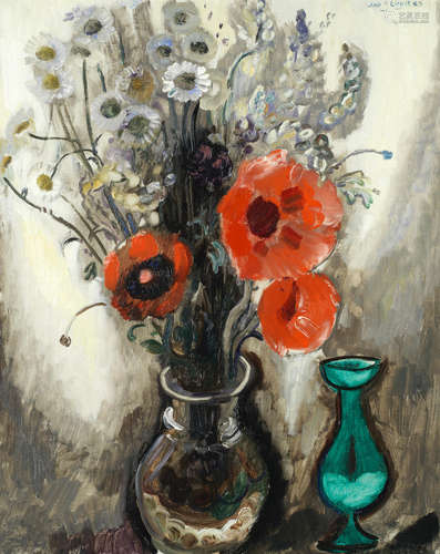 Jan Sluijters(Dutch, 1881-1957) Stilleven met margrieten en klaprozen