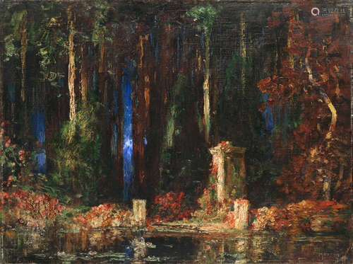 Thomas Edwin Mostyn, ROI, RWA, RCA(British, 1864-1930) A woodland glade