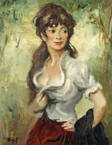 Marcel Dyf(French, 1899-1985) Jeune femme Gitane