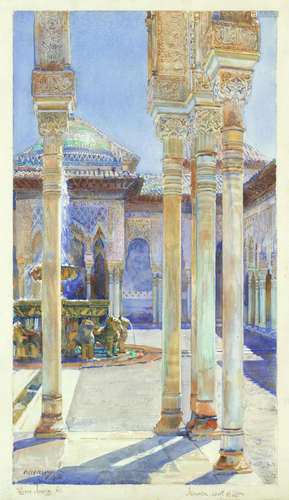 George Owen Wynne Apperley(British, 1884-1960) Alhambra, Court of Lions