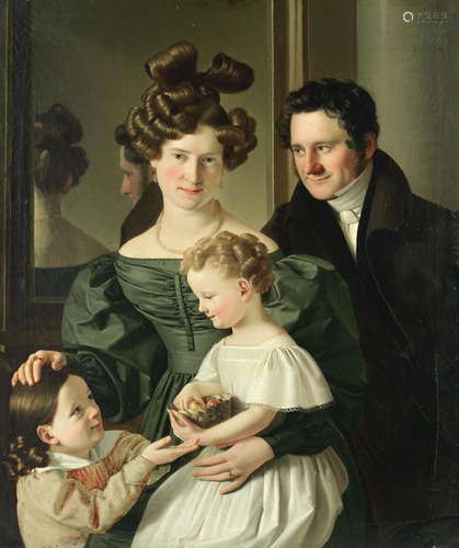 Anton Einsle(Austrian, 1801-1871) Family portrait