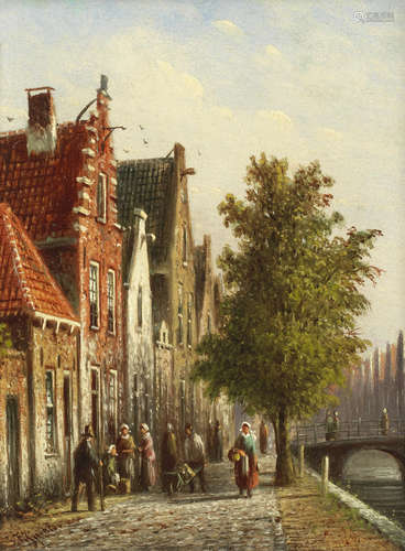 Johannes Franciscus Spohler(Dutch, 1853-1894) Brewers' canal, Amsterdam