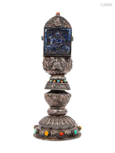 A Sino-Tibetan Silver Alter Piece LATE 19TH/EARLY 20TH