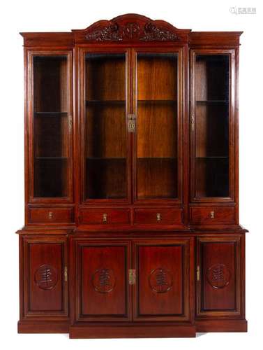 A Large Chinese Hongmu Displaying Cabinet 20TH CENTURY