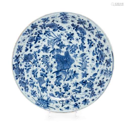 A Chinese Export Blue and White Porcelain Charger 18TH