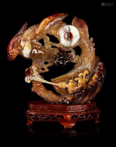 A Chinese Carnelian Agate Carving 20TH CENTURY