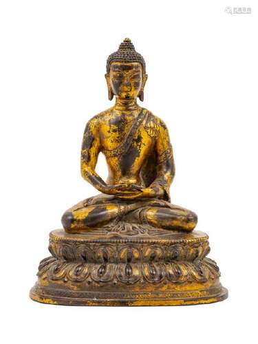 A Chinese Gilt Bronze Figure of Buddha 20TH CENTURY