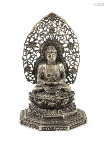 A Japanese Bronze Figure of Seated Buddha 20TH CENTURY