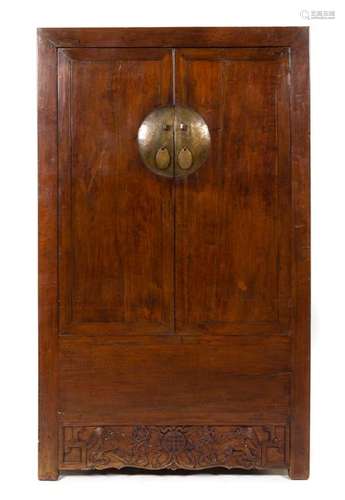 A Large Chinese Hardwood Cabinet 20TH CENTURY of