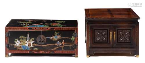 Two Chinese Side Cabinets 20TH CENTURY the first a