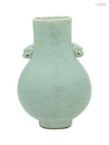 A Chinese Guan-Type Porcelain Vase, Fanghu the