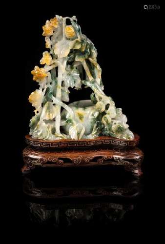 Two Chinese Jade Carvings 20TH CENTURY the first a