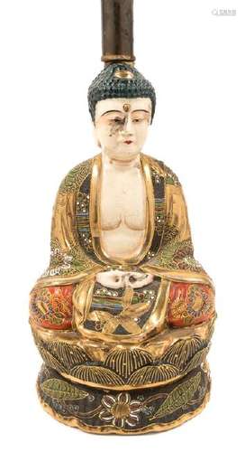 A Japanese Sastuma Figure of Seated Buddha 20TH CENTURY