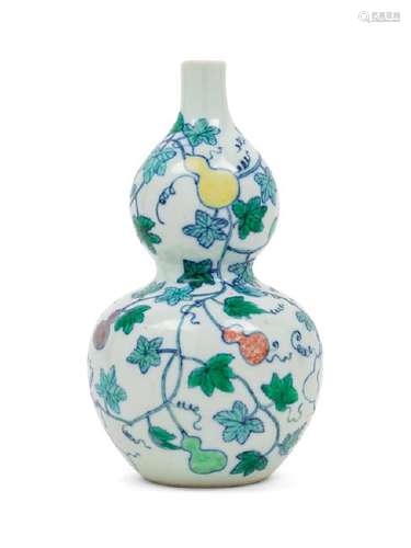 A Chinese Doucai Double-Gourd Porcelain Vase 20TH