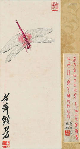 齐白石 蜻蜓 镜片 纸本