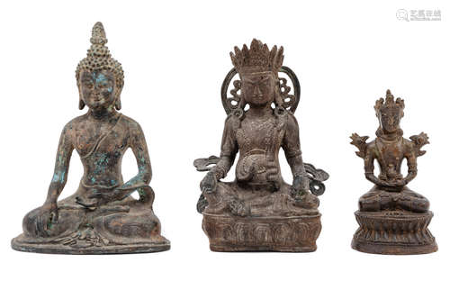 Three Chinese Bronze Figures Property from the