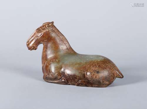 A CHINESE JADE HORSE