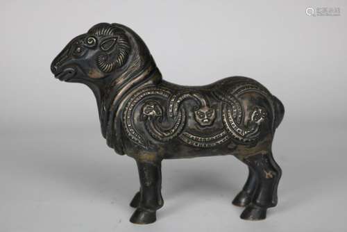 A CHINESE SILVER HORSE, 18TH CENTURY