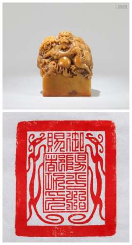 A CHINESE TIANHUANG SEAL, QING DYNASTY