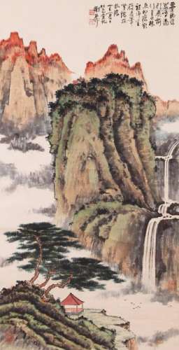 A CHINESE PAINTING, AFTER XIE ZHILIU, INK AND COLOUR ON