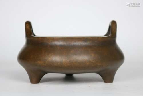 A CHINESE BRONZE CENSER, QING DYNASTY