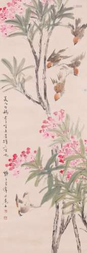 A CHINESE PAINTING, WANG SHIZI, INK AND COLOUR ON