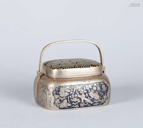 A CHINESE COPPER HAND WARMER, QING DYNASTY