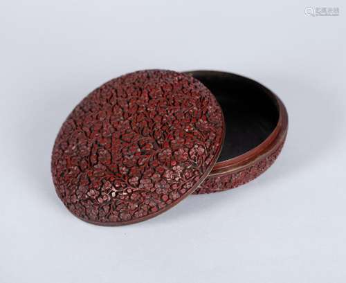 A CHINESE CINNABAR LACQUER BOX, QING DYNASTY