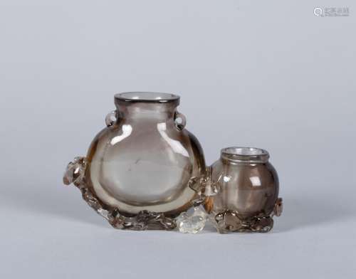 A CHINESE CHRYSTAL VASE, QING DYNASTY