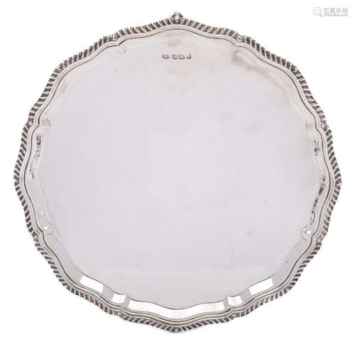 A George V silver salver, maker Alexander Clark Co Ltd, Sheffield,