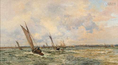 William Lionel Wyllie [1851-1931- Shrimpers hauling to windward,