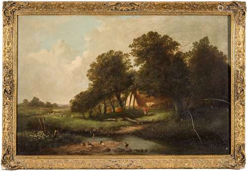 Circle of Edward Charles Williams [mid 19th Century]- An extensive rural scene,