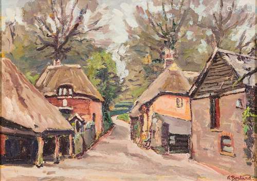 * Guillermo Bestard-Canaves [1881-1969]- Cockington Village,:- signed bottom right, oil on board,