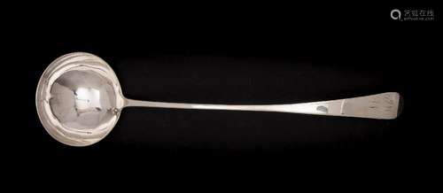 A George III Scottish silver Old English pattern soup ladle, unknown maker, Edinburgh,