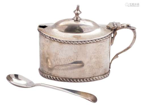 A Victorian silver mustard pot, maker Thomas Hayes, Birmingham,