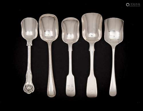 A Victorian provincial silver fiddle pattern ice-cream spoon, maker John Osment, Exeter,