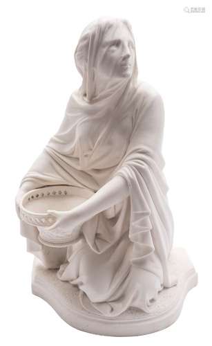 A Minton parian figure 'Vestal Virgin': after Carrier-Belleuse,