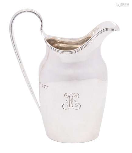 An early 20th century silver cream jug, maker George Nathan & Ridley Hayes, Chester,