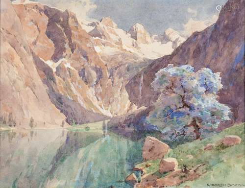 * Edward Harrison Compton [1881-1960]- An Alpine Pass,:- signed bottom right watercolour, 22.