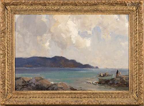 James Humbert Craig [1877-1944]- View across a bay,